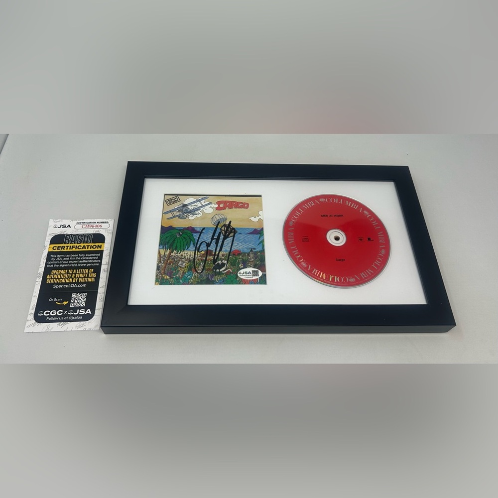 Colin Hay of‎ Men at Work signed Cargo CD Cover Framed JSA COA